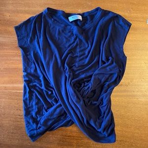 Bundle only BAILEY 44 Blue Raw Sleeve Twist front shirt